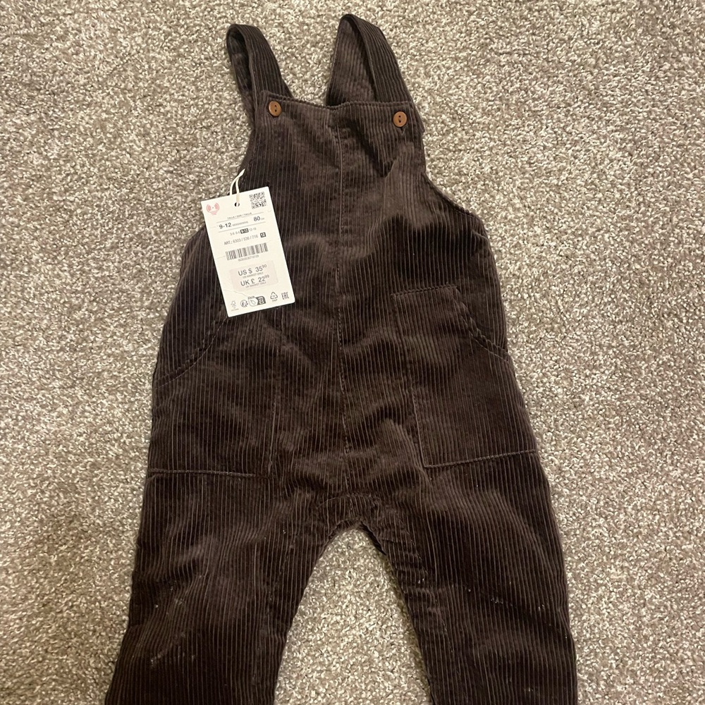 Zara Kids Brown Corduroy Overalls